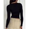 Autumn Fashion Slim Long Sleeve T Shirt Women Solid Color Round Neck Top Wear Inside or Outside
