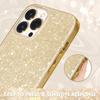 MILPROX Compatible with iPhone 14 Pro Max Case (2022), Glitter Sparkly Shiny Bling Rubber Gel Shell Cases 3 Layers Shockproof Protective Bumper Cover