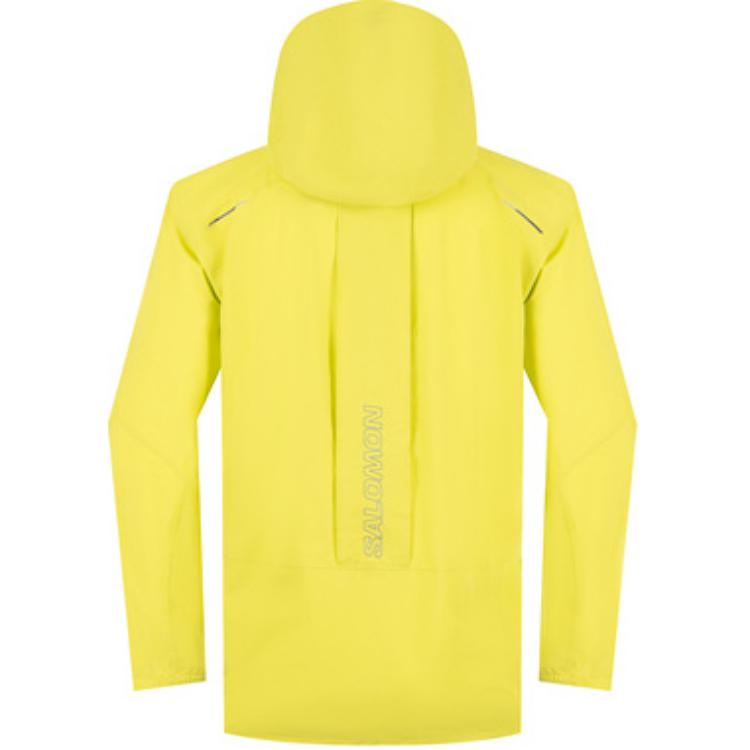 SALOMON Bonatti Trail Lett Trykk Komfortabel Hettejakke Unisex Jakke Gul Grønn LC2254000