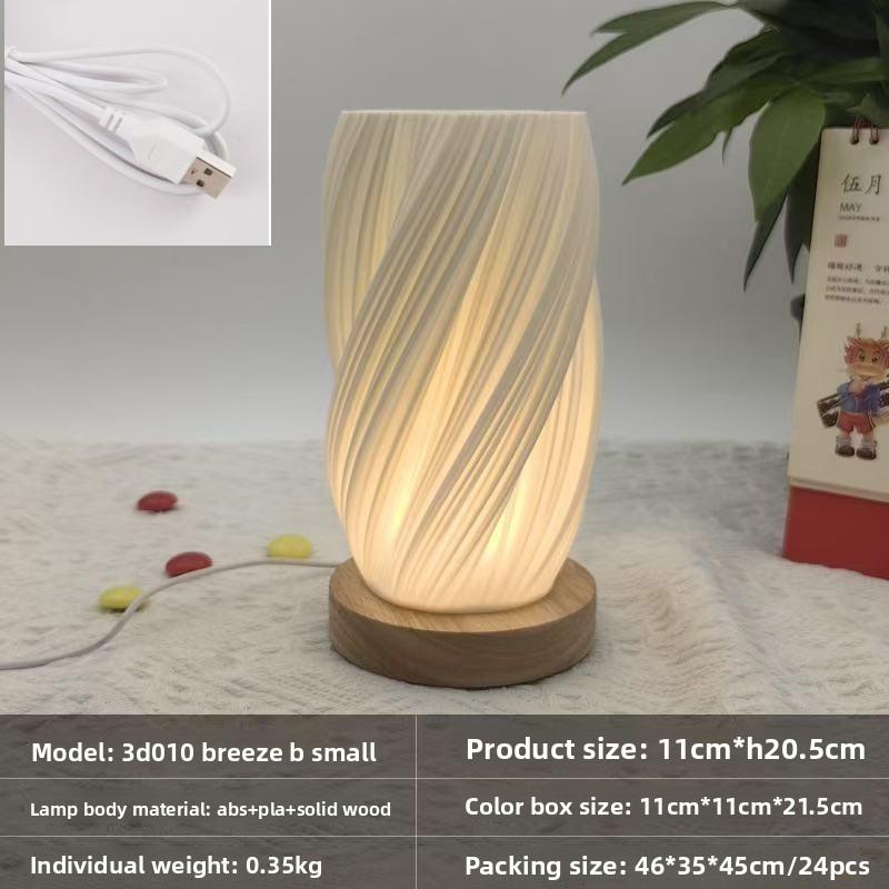 Nordic Study Bedroom Bedside Table Lamp Simple Pleated Rotating Decorative Night Light Luxury Home Creative Ornaments Gift Ideas