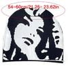 Teen Knitted Beanies Hat Elastic Ear Protector Hat Human Portrait Pattern Hat Adult Winter Cycling Skiing Beanies