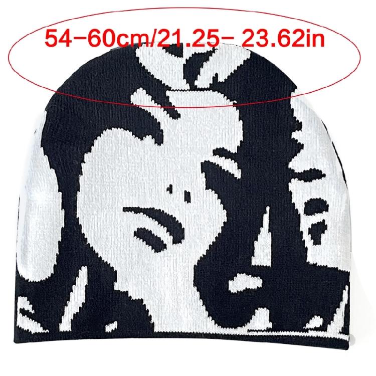 Teen Knitted Beanies Hat Elastic Ear Protector Hat Human Portrait Pattern Hat Adult Winter Cycling Skiing Beanies