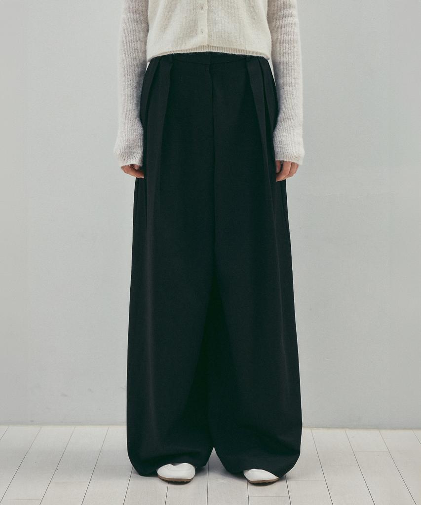 CITTA Like Skirt Maxi Wide Slacks_Ctb554(Black)