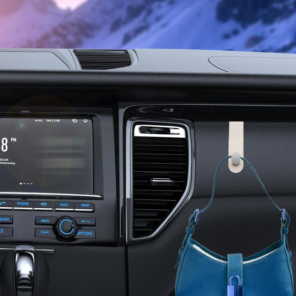 Car Adhesive Hook, Adhesive Hook for Car Key - Strong Adhesive Hook Stick to