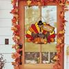 Thanksgiving Holzschild, Truthahn und Kürbis Willkommen Wandbehang Dekoration mit "Dankbar sein", Rustikale Farmhaus Herbst Ernte Dekoration für Haustür