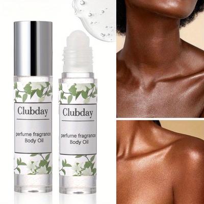 Long-lasting Floral Fragrance Portable Roll-on Perfume Oil Moisturizing and Shimmering High-gloss Body Oil
