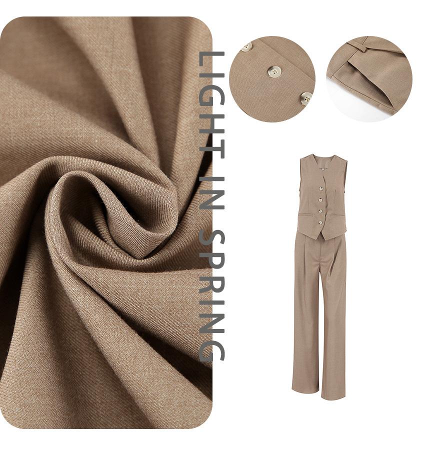 Summer new vest suit trousers suit 1116 fashionable European and American commuter women's clothing simple and high sense