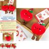 Adorable Red Apple Plush Keychain Cute Fruit Doll Bag Charm For Christmas Gifts