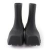 Great BALENCIAGA short boots TROOPER Black series rubber Women 679326 Used