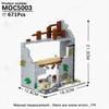 MOOXI Military WW2 Battlefield Ruin Damaged House Model MOC Bricks DIY Assembled Building Blocks Toys For Childrens Adults Gifts