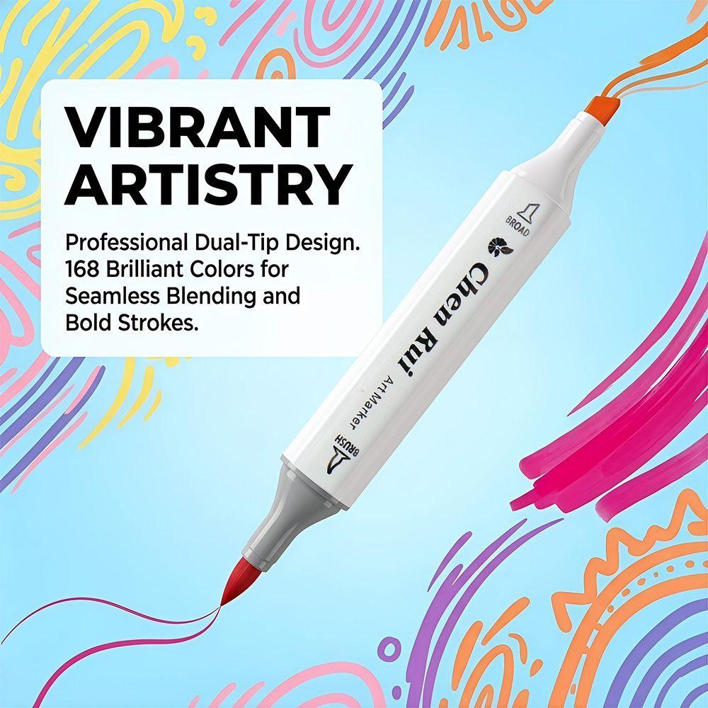 48/60Pcs Alcohol Ink Alcohol Markers Dual Tip Art Marker Set Portable Drawing Markers Drawing