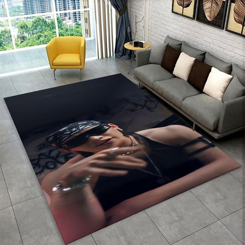 Fashion Kpop Bang Chan Stray Kids Non-Slip Area Rug for Living Room,Bedroom,Playroom,Soft Carpet Floor Mat Home Decor Rug Gift