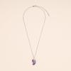 [KOAI] Amethyst Silver Magatama Birthstone Necklace for Women