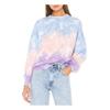 Mode Frauen Sweatshirt Langarm Sweatshirt Tie-Dye Gedruckt Pullover Tops