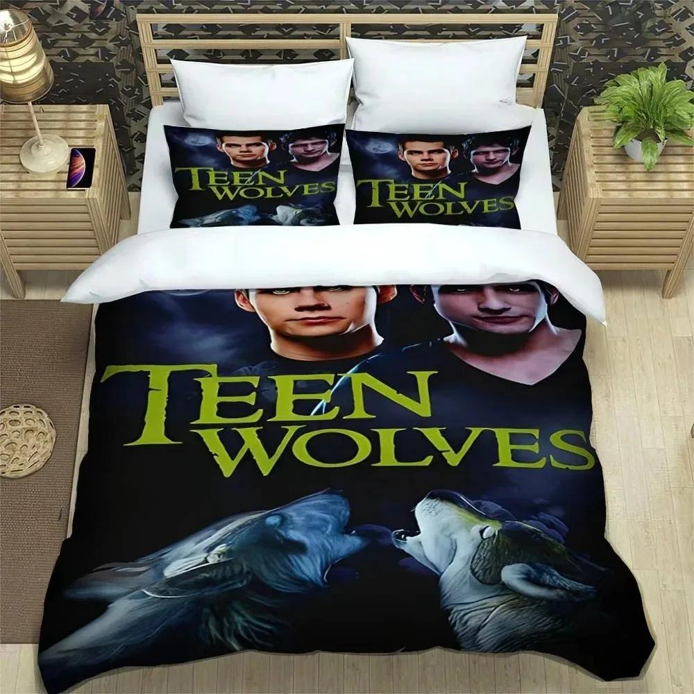 Mode-TV-Serie Teen Wolf 3D NEU Bettbezug Kissenbezug Bettwäsche-Set Erwachsener Junge Schlafzimmerdekoration Kinder Einzel Doppel Groß