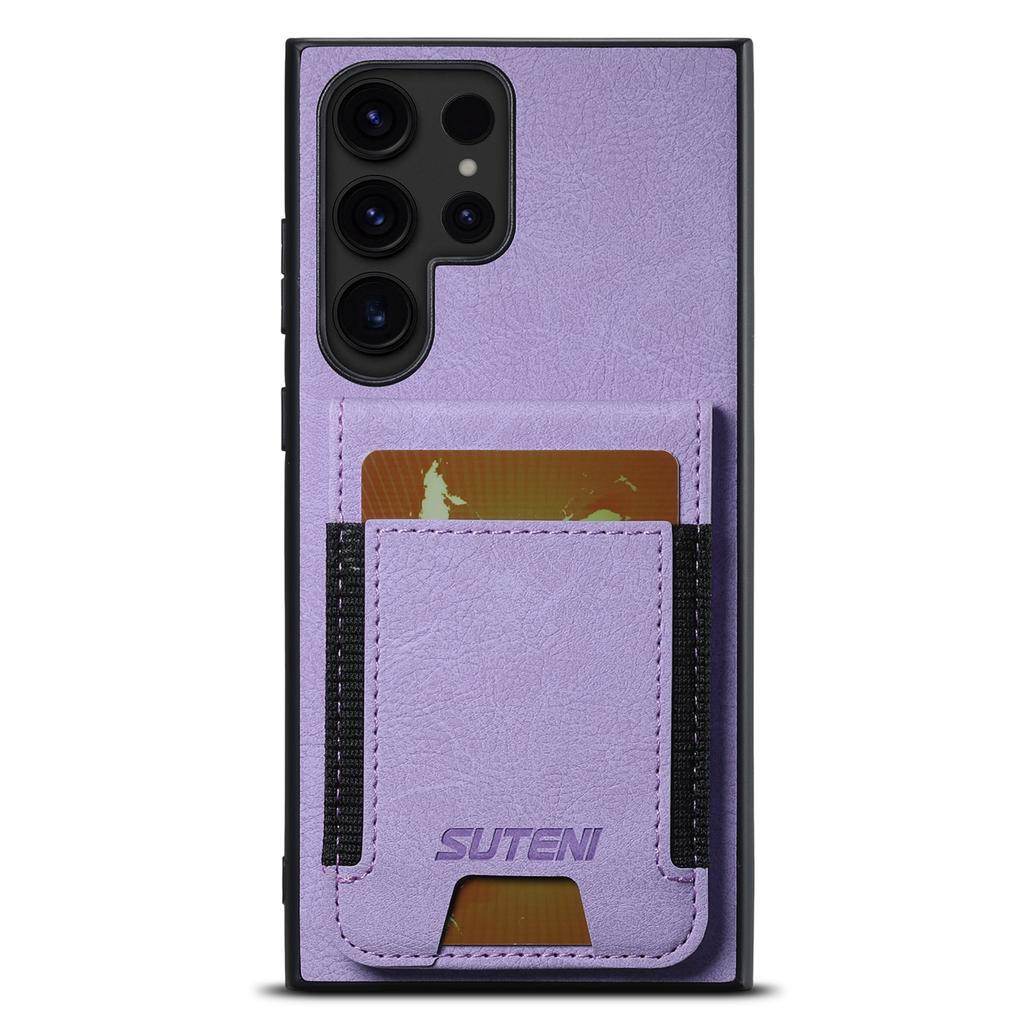 SUTENI H03 For Samsung Galaxy S24 Ultra Case Litchi Texture Kickstand Phone Shell