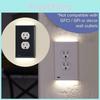 Wall Cover Outlet Socket Plate Double Led Night Light Sensor Plug Coverplate