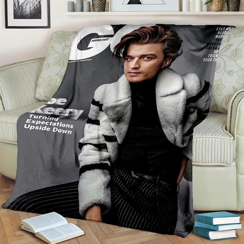 Joe Keery Actor 3D Printing HD Blanket,Soft Throw Blanket for Home Bedroom Bed Sofa Picnic Travel Office Rest Cover Blanket Kids
