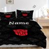 Custom Name Transformative Force Bedding 3 Piece Set HD Print Duvet Cover Pillowcases for Teens Adult Bedroom Decoration