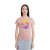 Converse T Shirts Women's Pink Crew Neck Moderate Straight Fit 10017094-A05
