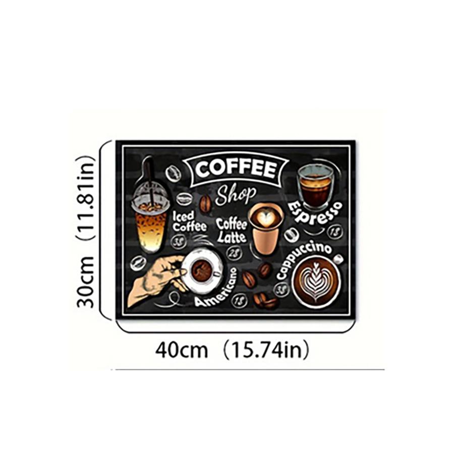 

Coffee Bean Maker Dish Drying Mat for Countertops Coffee Mat Coffee Cup Espresso Machine Pad Absorbent Washable Dish Rack Pad 30x40cm