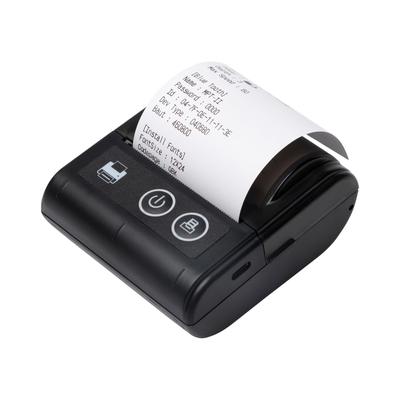 Tragbarer Mini-Thermodrucker für Quittungen, USB- & BT-Verbindung, 2-Zoll 57-mm-Drucker, Hohe Geschwindigkeit, 1 interne Papierrolle, Kompatibel mit iOS, Android, a