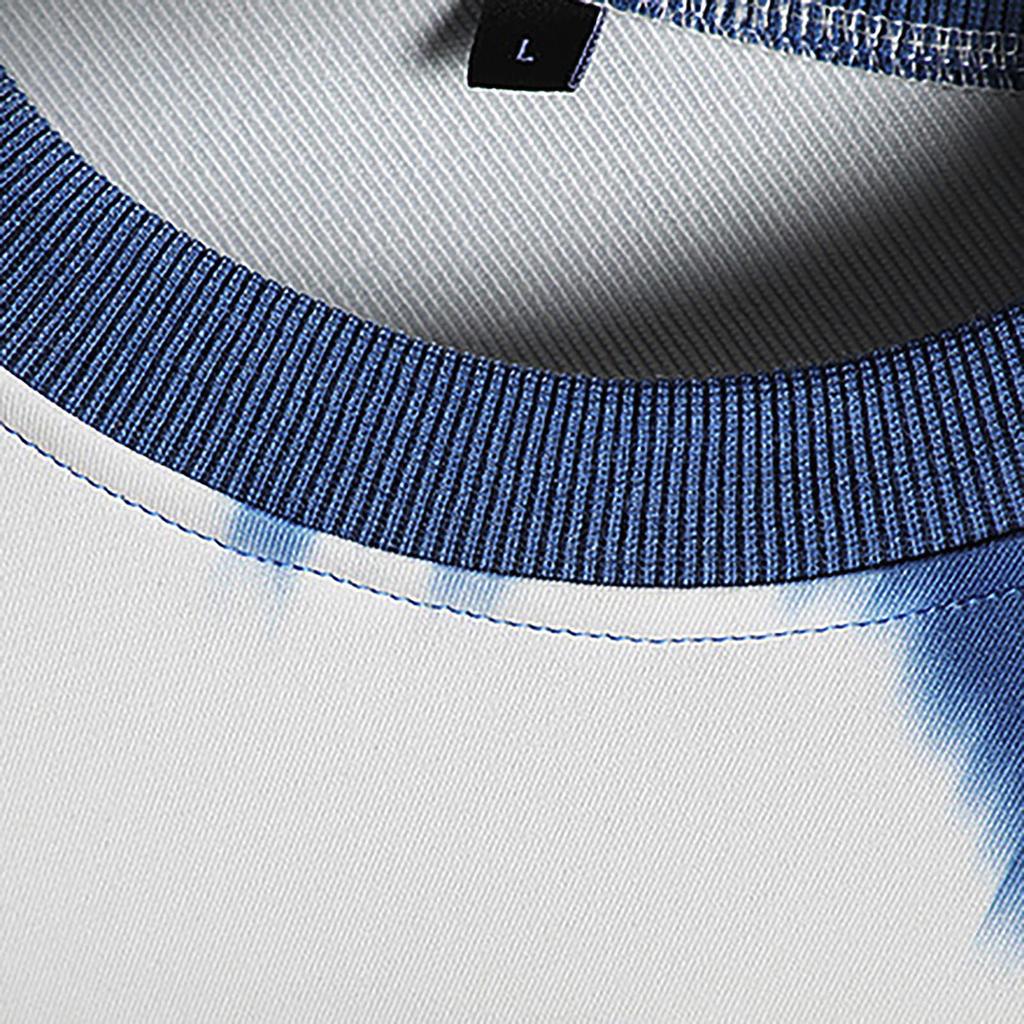 Men's New Stripe  Blouse Casual Fashion Long Sleeve Top Shirt Pullover