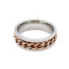 Personalized Men'S Rotatable Chain Titanium Steel Ring Niche Decompression Open Bottle Beer Ring