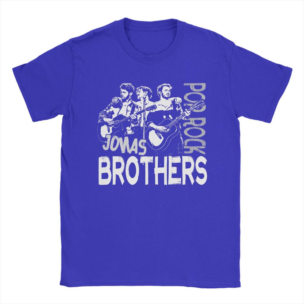 Men's Jonas Brother T Shirts Music  Cotton Clothes Vintage Short Sleeve Round Collar Tees Printed T-Shirt