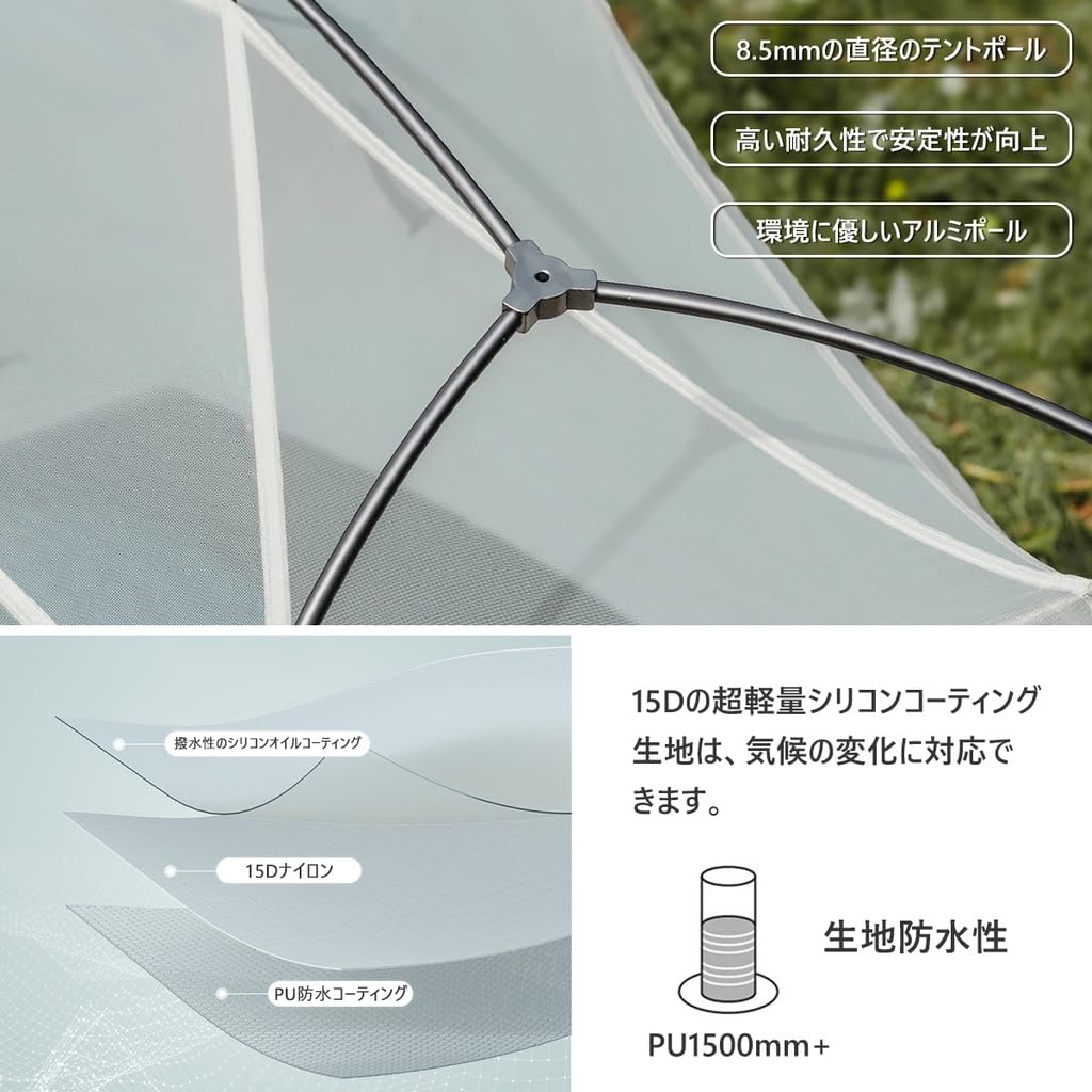 Naturehike double mountain climbing outdoor camping bicycle insect disaster prevention Dome-shaped 2-person tent, ultra-lightweight, layer,