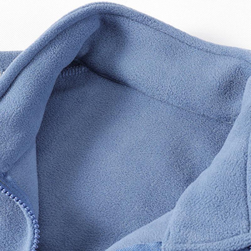 Herbst Herren Outdoor Freizeitweste Jacke Herren Uni Stehkragen Winddicht Polarfleece Weste Angeln Wandern Weste Mann