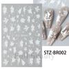 Nail Art Stickers Shell Light Butterfly Aurora Romantic Ink Black And White Rose Thin Tough Nail Stickers