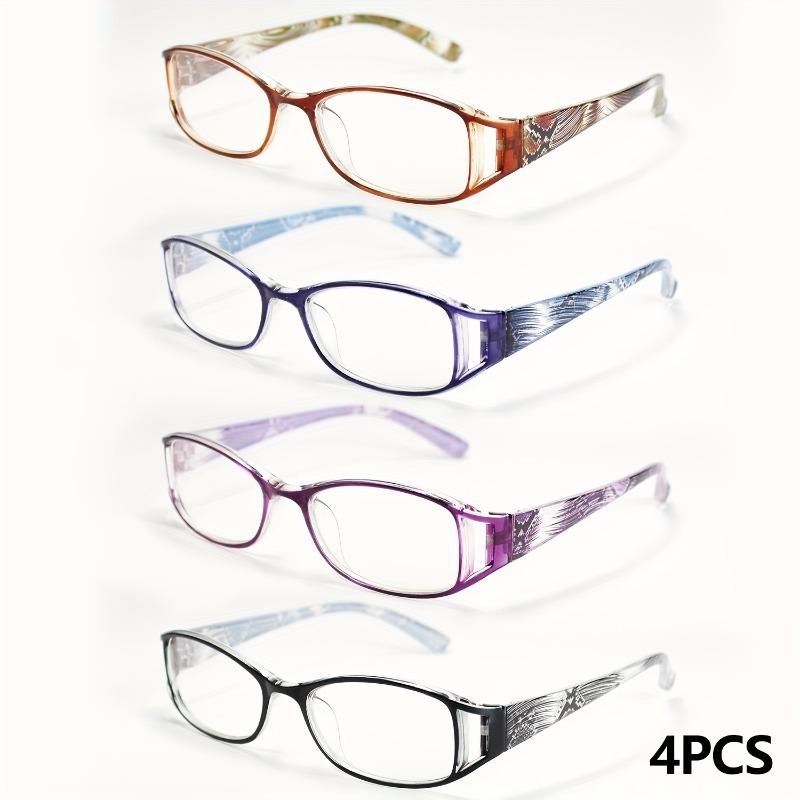 

4 Sets of Women s Hollow Flower Small Frame Reading Glasses +1.0~+4.0 +150
