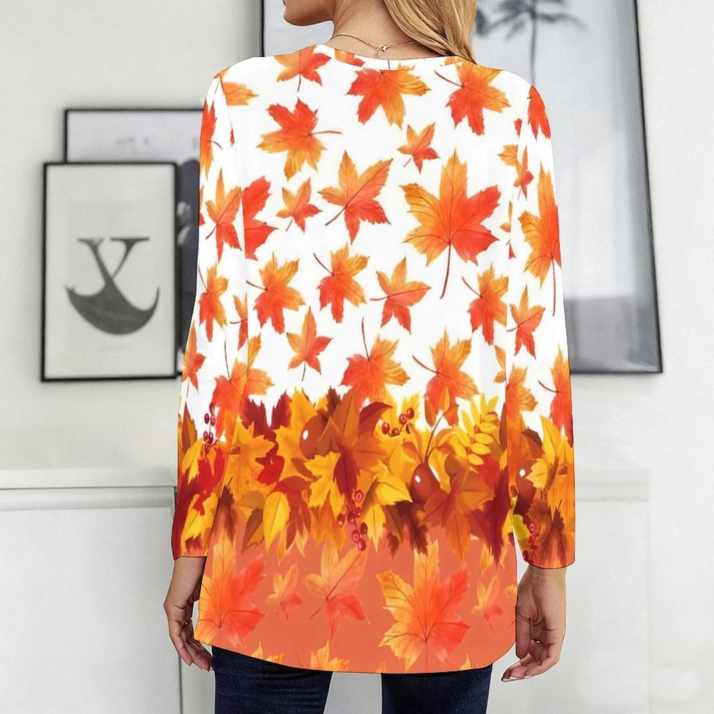 Plus Size Women Crew Neck Long Sleeve T Shirt Soft Loose Tops For Daily Home And Outdoor Activities