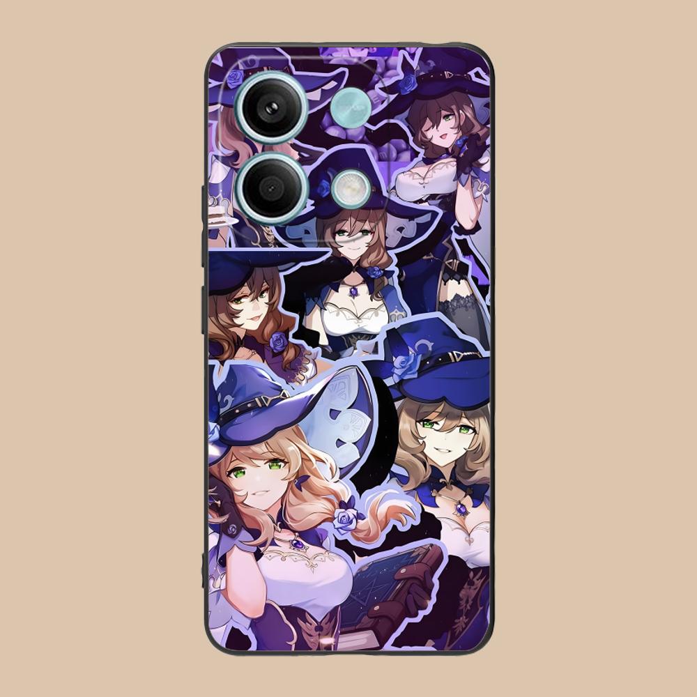Game GI Lisa Mobile Phone Case for POCO F7 F6 F5 F4 F3 F2 Pro GT C75 C71 C65 C61 C40 Pro Ultra Colorful Printing Cover Luxury