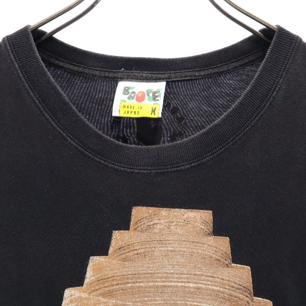 A BATHING APE made in Japan Short sleeve T-shirt M Black series Men's Used