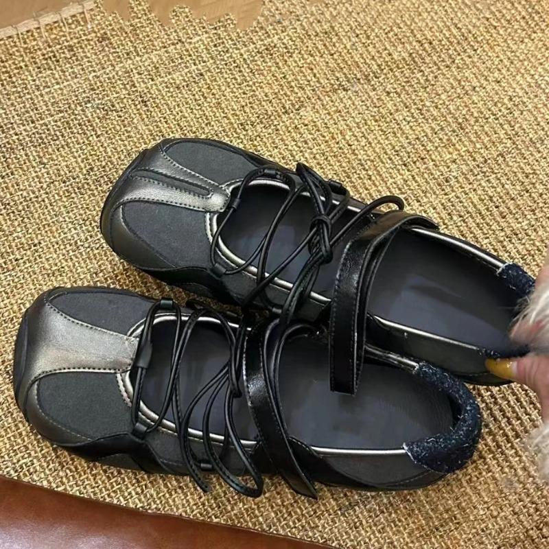 Square Toe Marie Janes Shoes Women Flat Sandals Ballet 2025 Trend Summer Sport Casual Sneaker Shoes Shallow Loafers Zapatillas