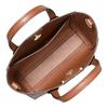 Michael Kors Vincent Logo Print Magnetic Closure Coated Canvas Shoulder Crossbody Mini Bag Women Handbags Dark-Brown 35F4G2VC0B-BROWN