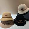 Knitted Styling Basin Hat Inverted Triangle Belt Bucket Hat Star Big Name Crochet Casual Hat