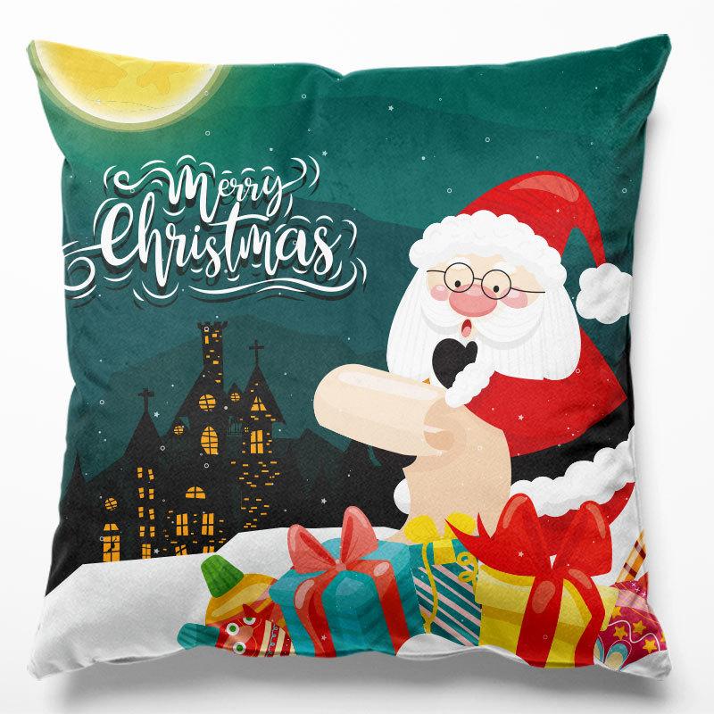 

Новая Рождественская наволочка, украшение для дома, подушка для дивана, Amazon, наволочка с Санта-Клаусом 40x40cm