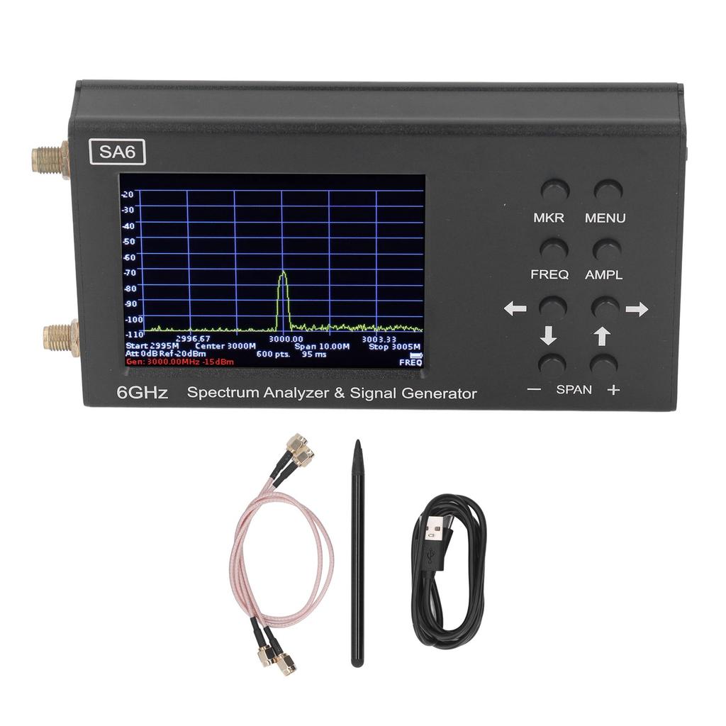 SA6 6G Portable Spectrum Analyzer WiFi 35 To 6200Mhz Multifunctional Wireless Signal Tester