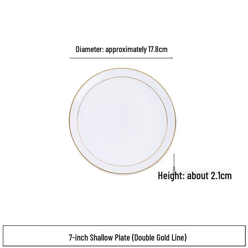 Pure White Ceramic Round Dinner Plates