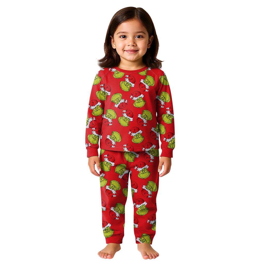 Christmas Prints Family Matching Long Sleeve Tops+Pants Set Family Matching Sets