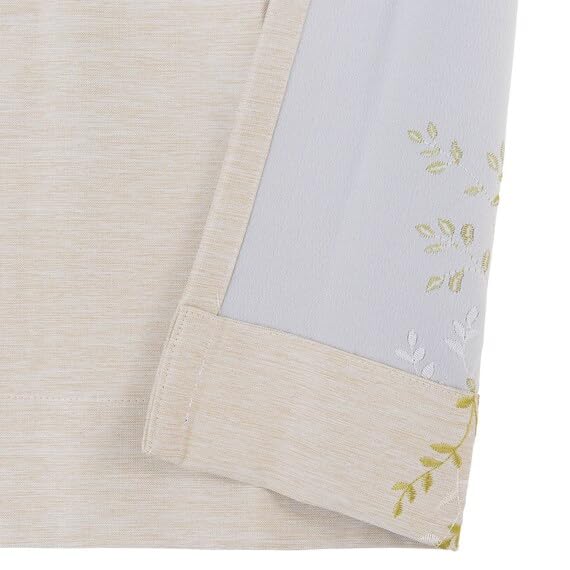 Nitori Elena Blackout Level Set of NITORI 7330408 Curtains, 3, 100x135cm, 2, Yellow-Green,