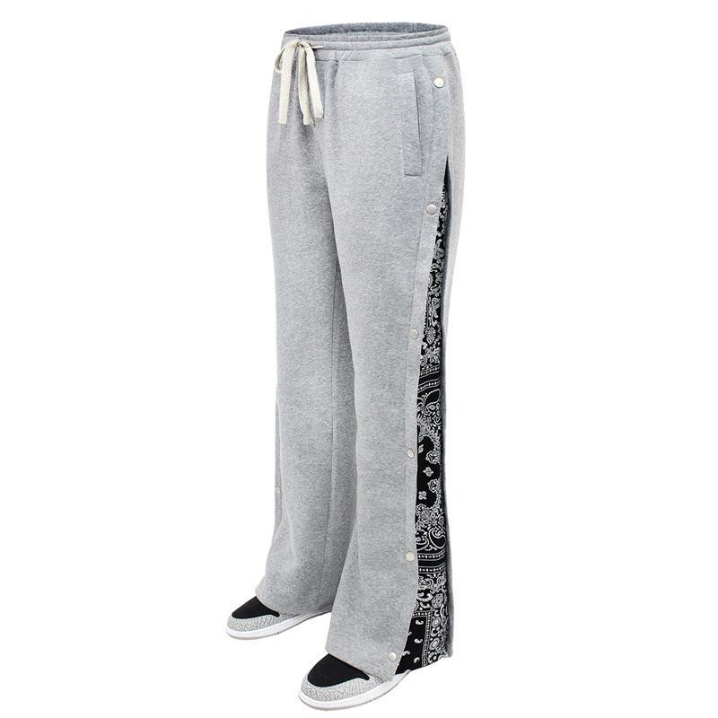 Mens American Hip Hop High Street Loose Paisley Straight Leg Casual Sweatpants