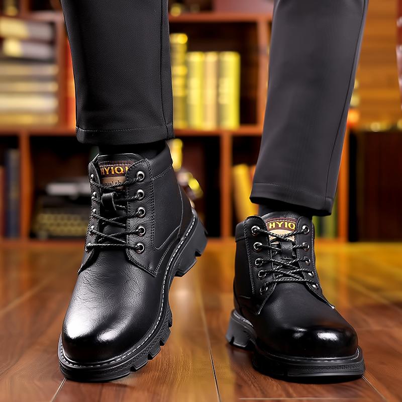 2024 Winter Plush Warm Cotton Shoes for Men's Snow Boots Comfortable Thick Men's High Top Shoes Cold Ankle Boots Free Delivery
