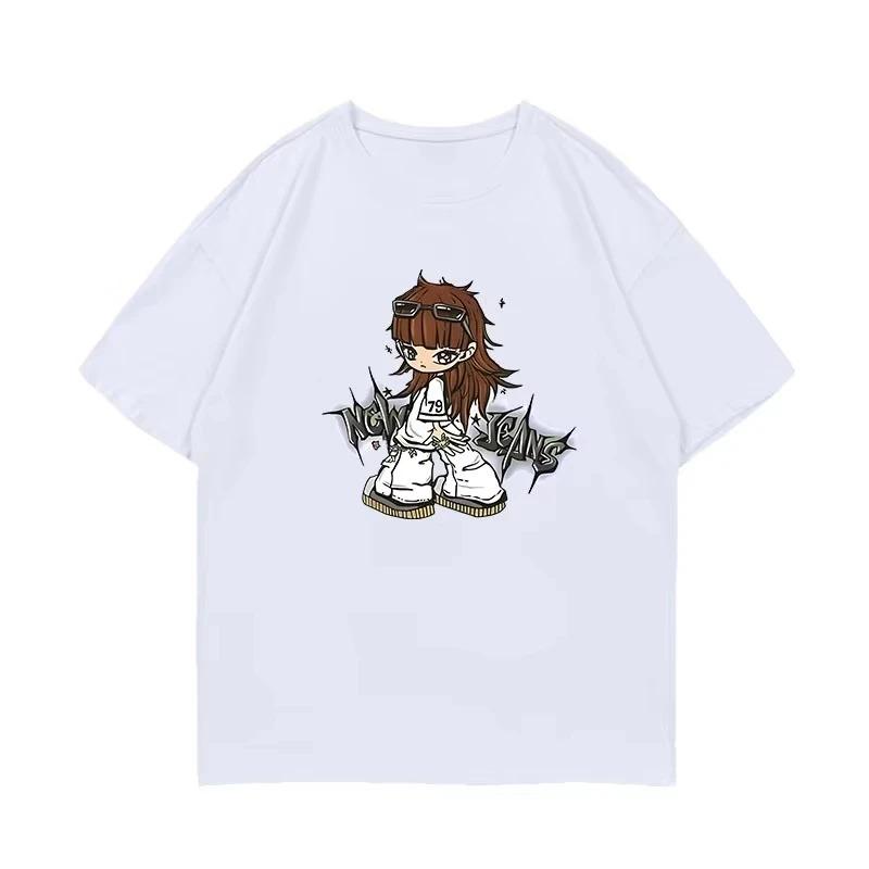 2026 Summer Cotton Oversized T-Shirt Soft Breathable Casual Comfortable Graphic Print Funne Printed Tee Unisex Streetwear Top