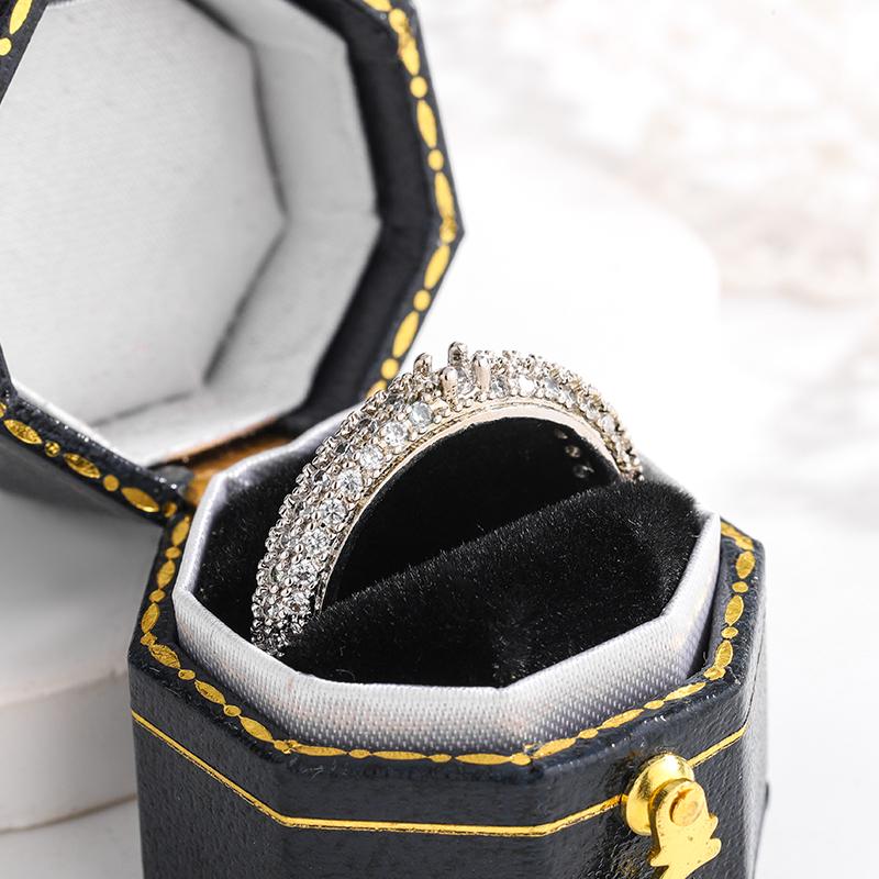 

Sparkling Promise Rings With CZ Luxury Wedding Bands Accessories for Women 925 Silver Color Fashion Versatile Female Jewelry 6