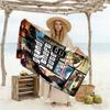 Grand Theft Auto Beach Towel High Absorbency Quick-Dry Comfortable Lightweight Perfect for Traveling Yoga Camping and Swimming