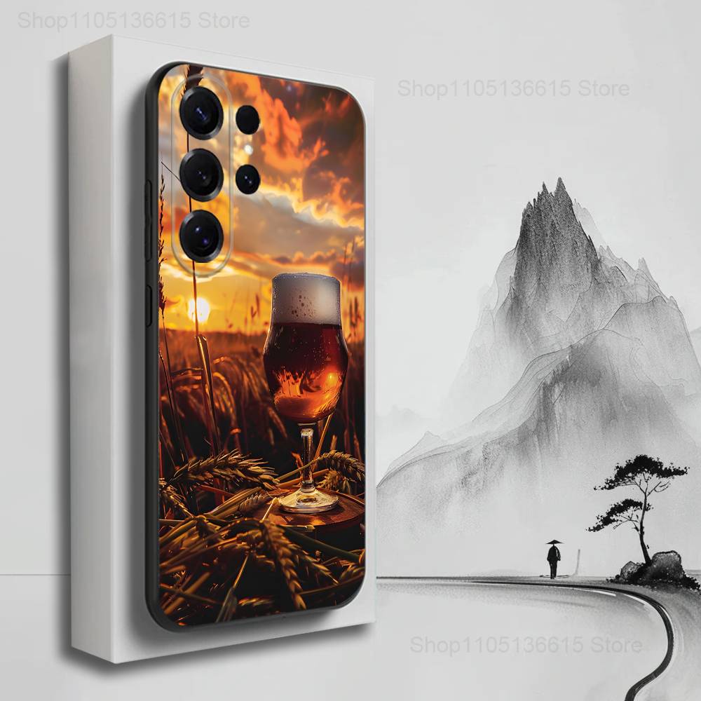 

Alcohol Art Beer Case For Samsung S23,S25,S20,S10,S9,S21,S24,S22,Ultra,FE,Plus,Lite,Soft Silicone Black SamsungS25ULTRA